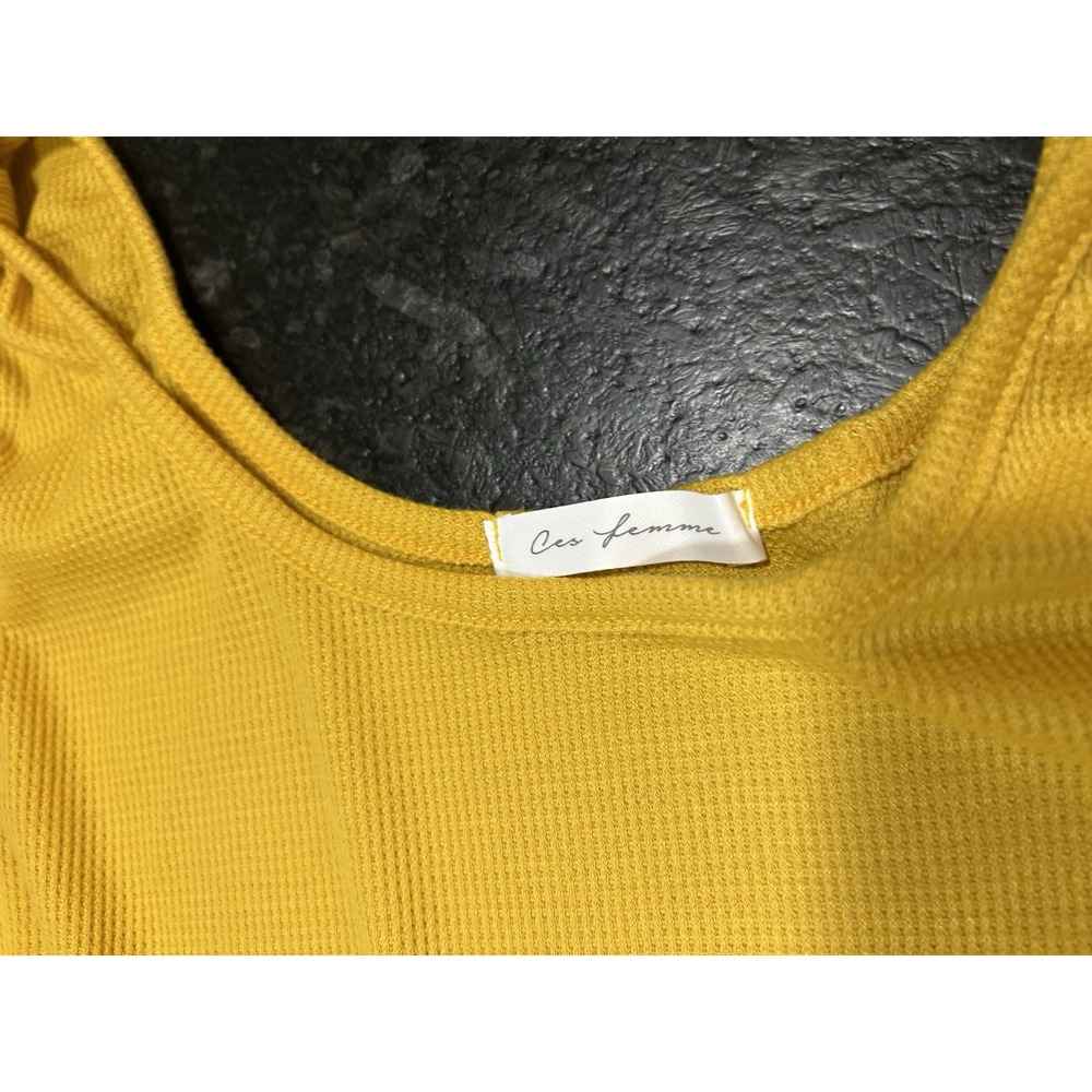 Boutique Brand Ces Femme Gold Romper With Pockets In Soft Waffle Knit